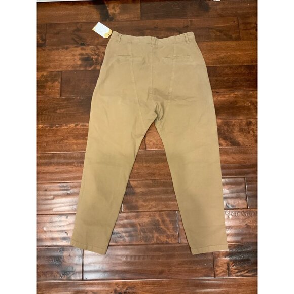 Nili Lotan Light Brown (ISSUE - 2609988) Khaki Chino Tapered Leg Pants, Size 30 - Picture 4 of 5